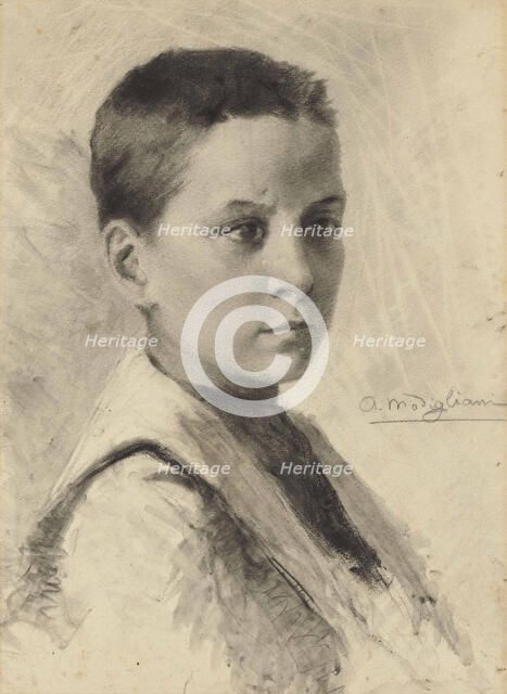 Self-Portrait, 1899. Creator: Modigliani, Amedeo (1884-1920).