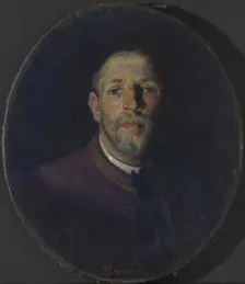 Self portrait, 1890-1891. Creator: Fritz Syberg