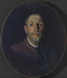 Self portrait, 1890-1891. Creator: Fritz Syberg