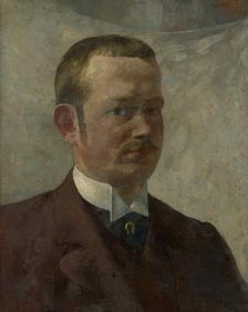 Self-portrait, 1890-1898. Creator: Akos von Aranyossy