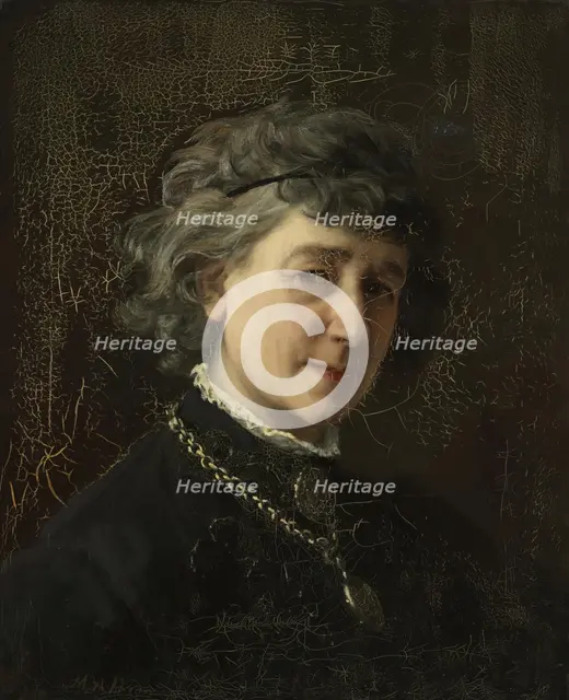 Self-Portrait, 1890. Creator: Johanne Mathilde Dietrichson.