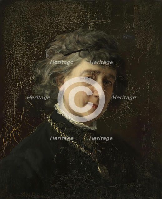 Self-Portrait, 1890. Creator: Johanne Mathilde Dietrichson.