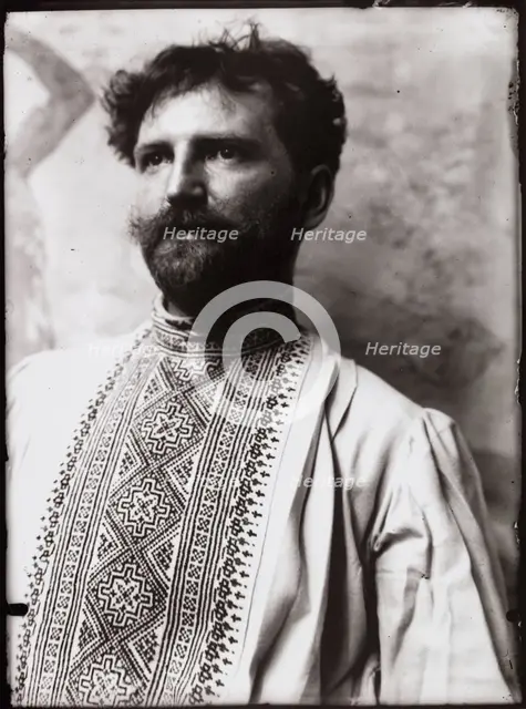 Self-portrait, 1890. Creator: Mucha, Alfons Marie (1860-1939).