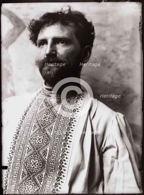 Self-portrait, 1890. Creator: Mucha, Alfons Marie (1860-1939).