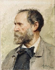 Self-Portrait, 1891. Creator: Anker, Albert (1831-1910)