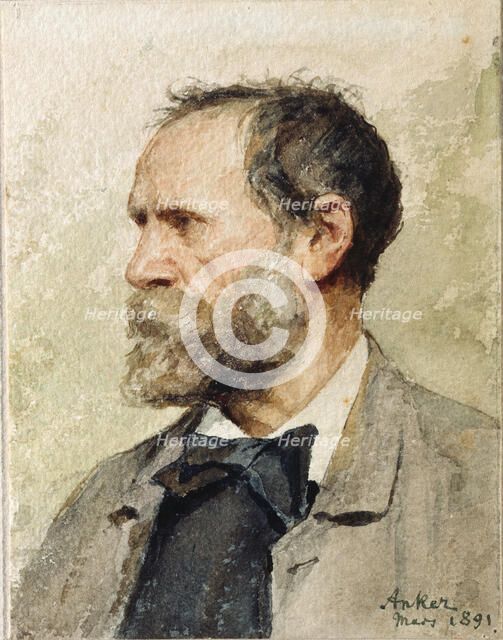 Self-Portrait, 1891. Creator: Anker, Albert (1831-1910).