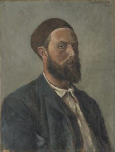 Self-Portrait, 1891. Creator: Theodor Kittelsen