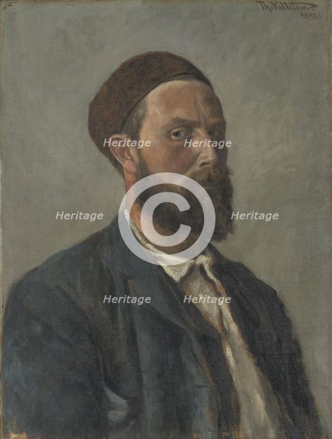 Self-Portrait, 1891. Creator: Theodor Kittelsen.