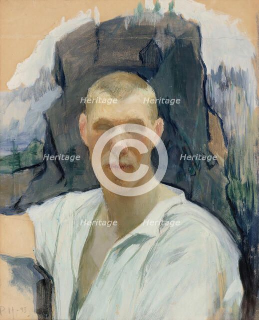 Self-Portrait, 1893. Creator: Halonen, Pekka (1865-1933).