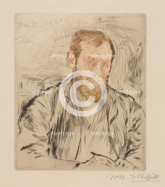 Self-Portrait, 1893. Creator: Jean-François Raffaëlli (French, 1850-1924).