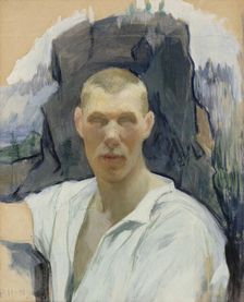 Self-Portrait, 1893. Creator: Pekka Halonen