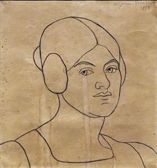 Self-portrait, 1893. Creator: Valadon, Suzanne (1865-1938)