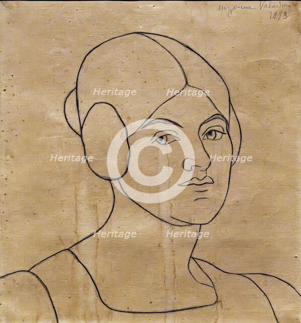 Self-portrait, 1893. Creator: Valadon, Suzanne (1865-1938).