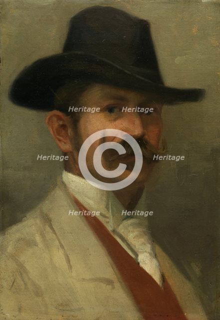 Self-portrait, 1904-1905. Creator: Ludovit Cordak.