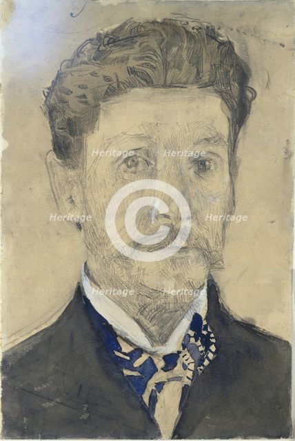 Self-Portrait, 1904-1905. Artist: Vrubel, Mikhail Alexandrovich (1856-1910)