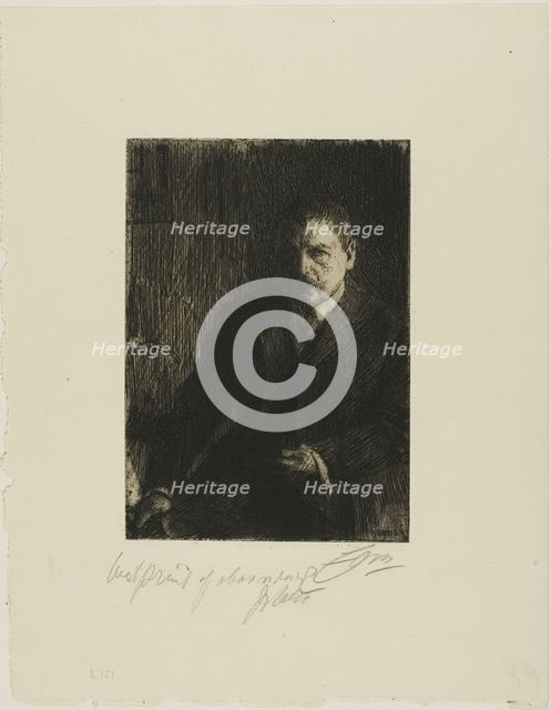 Self-Portrait 1904 I, 1904. Creator: Anders Leonard Zorn.
