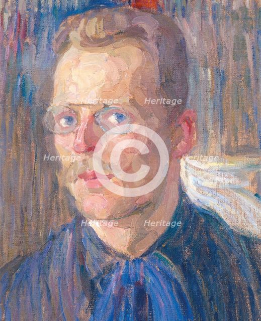 Self-portrait, 1907. Creator: Bogomazov, Alexander Konstantinovich (1880-1930).