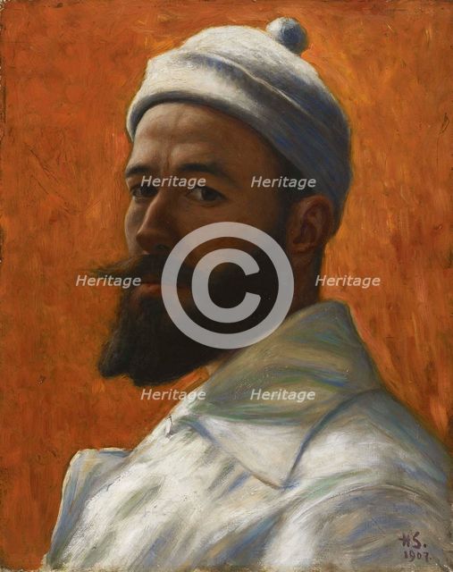 Self-Portrait, 1907. Creator: Hugo Simberg.