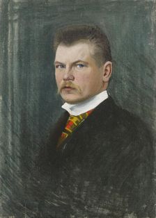 Self Portrait, 1900-1909. Creator: Juho Kyyhkynen