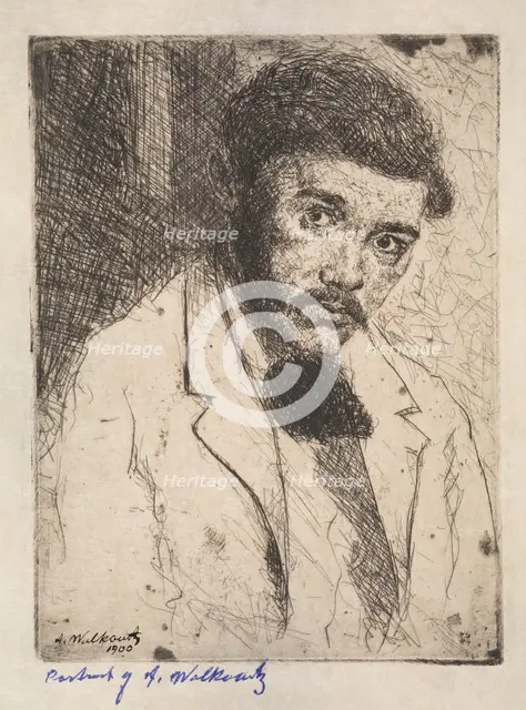 Self-Portrait, 1900. Creator: Abraham Walkowitz.