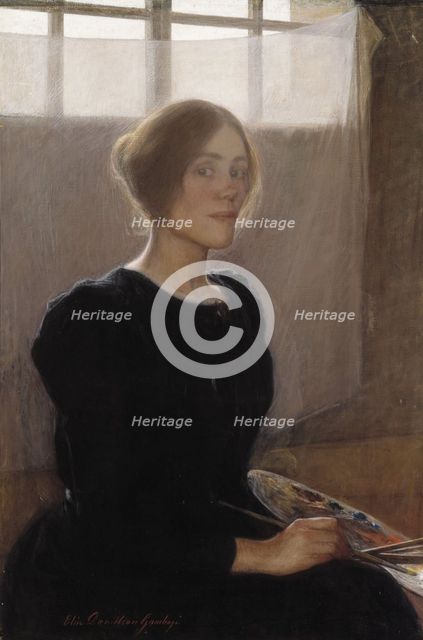 Self-portrait, 1900. Creator: Danielson-Gambogi, Elin (1861-1919).