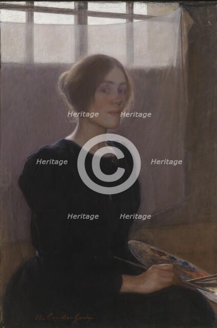 Self-Portrait, 1900. Creator: Elin Danielson-Gambogi.