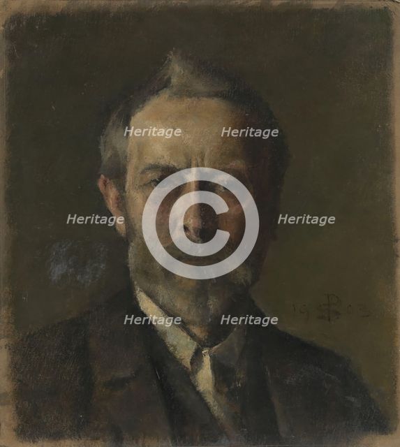 Self portrait, 1903. Creator: Peter Alfred Schou.