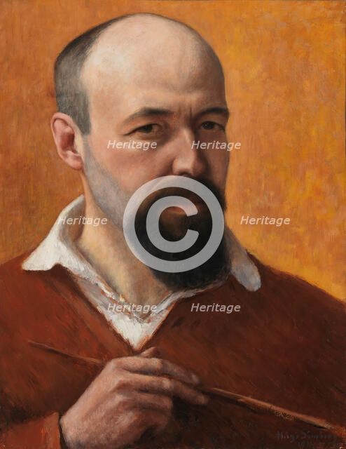 Self-Portrait, 1914. Creator: Simberg, Hugo (1873-1917).