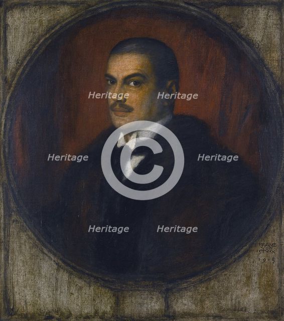 Self-portrait, 1915. Artist: Stuck, Franz, Ritter von (1863-1928)
