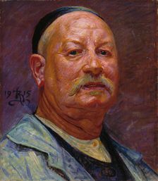 Self-portrait, 1915. Creator: Zahrtmann; Kristian (1843-1917)