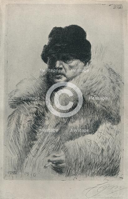 'Self-Portrait', 1916. Artist: Anders Leonard Zorn.