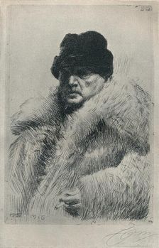 Self-Portrait 1916. Artist: Anders Leonard Zorn