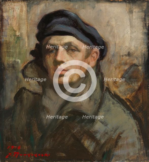 Self Portrait, 1916. Creator: Jalmari Ruokokoski.