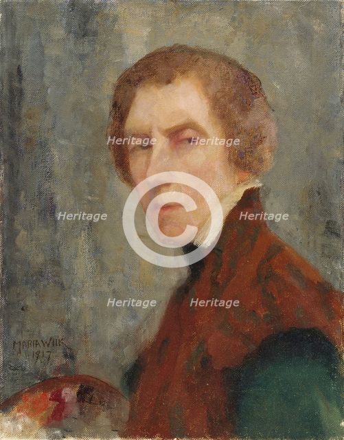 Self-Portrait, 1917. Creator: Maria Wiik.