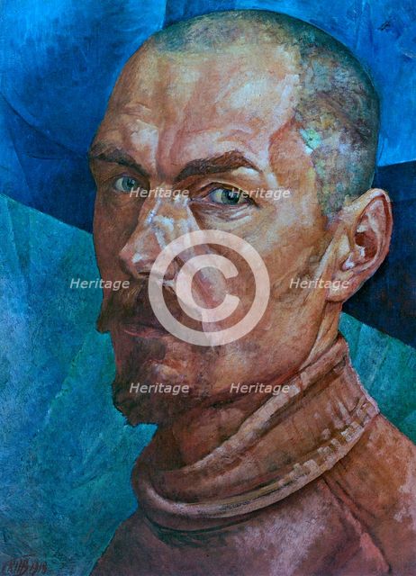 'Self-Portrait', 1918. Artist: Kuz'ma Petrov-Vodkin