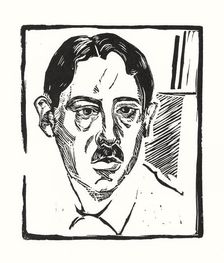 Self-Portrait, 1919. Artist: Shevchenko, Alexander Vasilyevich (1883-1948)