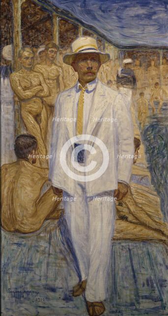 Self portrait, 1910. Creator: Eugène Jansson.