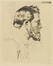 Self-Portrait, 1910. Creator: Orlik, Emil (1870-1932)