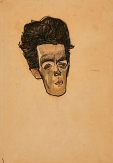 Self-portrait, 1910. Creator: Schiele, Egon (1890-1918)