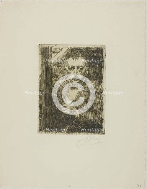 Self-Portrait 1911, 1911. Creator: Anders Leonard Zorn.