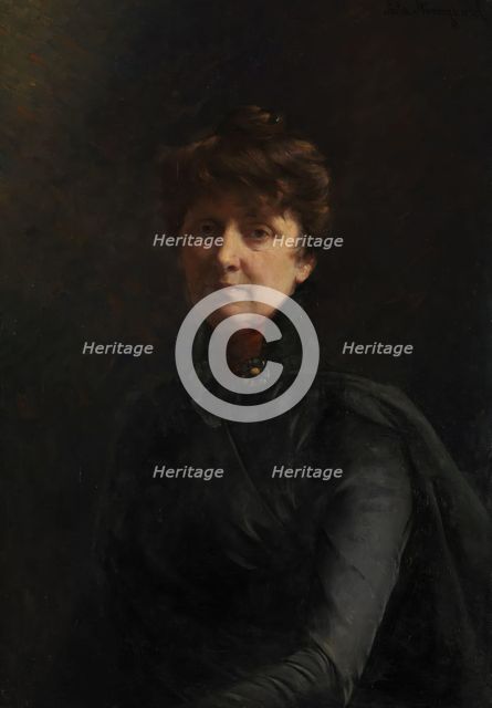 Self portrait, 1911. Creator: Asta Norregaard.