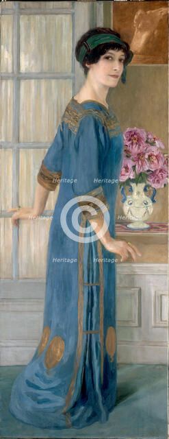 Self-portrait, 1911. Creator: Dufau, Clémentine-Hélène (1869-1937).