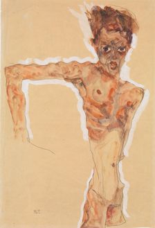 Self-Portrait, 1911. Creator: Egon Schiele