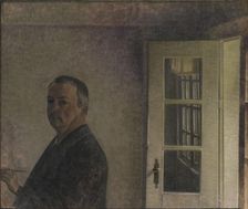 Self-Portrait, 1911. Creator: Hammershøi, Vilhelm (1864-1916)