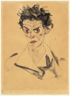Self-Portrait, 1912. Creator: Egon Schiele