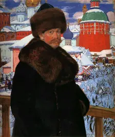 Self-Portrait 1912. Creator: Kustodiev, Boris Michaylovich (1878-1927)