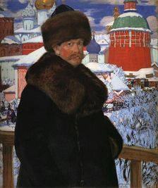 Self-Portrait 1912. Creator: Kustodiev, Boris Michaylovich (1878-1927)