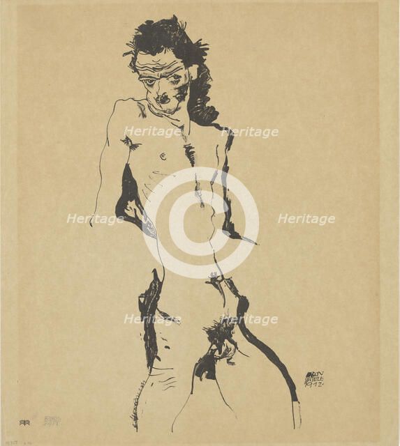 Self-Portrait, 1912. Creator: Schiele, Egon (1890-1918).