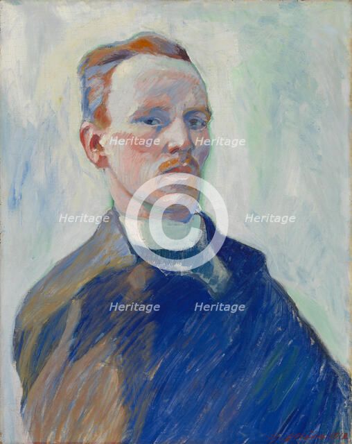 Self Portrait, 1912. Creator: Yrjö Aleksander Ollila.