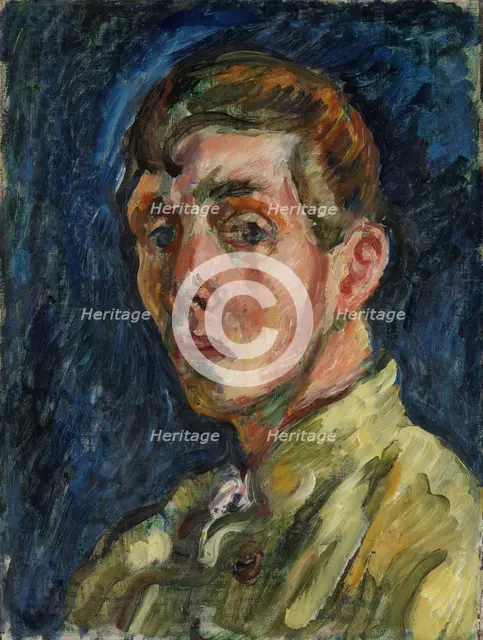 Self portrait, 1913. Creator: Gosta Sandels.